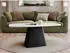Mirjan24 Couchtisch Noa Oval 120x48x60cm Holzwerkstoff/Stahl Weiß/Schwarz