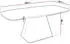 Mirjan24 Couchtisch Noa Oval 120x48x60cm Holzwerkstoff/Stahl Weiß/Schwarz