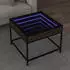 vidaXL Couchtisch mit Infinity-LED, Schwarz, 50x50x41cm (847677)