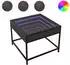 vidaXL Couchtisch mit Infinity-LED, Schwarz, 50x50x41cm (847677)