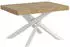 Itamoby Volantis Premium Ausziehtisch 120/224x90cm Natur-Eiche weiße Beine