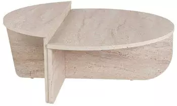 Kauf-Unique Orion Couchtisch 2-teilig Travertin-Optik Beige 90x60x30cm (2920919)