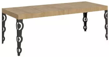 Itamoby Karamay Premium Ausziehtisch 200/460x90cm Natur Eiche Anthrazit Beine