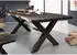 Massivmoebel24 IRON LABEL #178 Esstisch Akazie grau lackiert 240x110x76cm (09-114-820-0078)