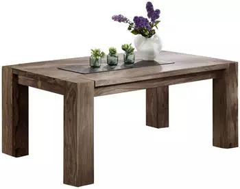 Massivmoebel24 Nature Grey Esstisch Sheesham 200x100x76cm, grau ge&ouml;lt (09-110-550-6006)
