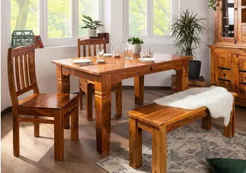 Massivmoebel24 Oxford Esstisch Akazie massiv 180x90x76cm honig lackiert (09-108-610-9104)