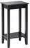 Costway Beistelltisch 2-stöckig mit Regal, Holz, Schwarz, 30x74x40cm