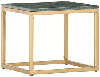 vidaXL Couchtisch Echtstein Marmoroptik Gr&uuml;n 40&times;40&times;35cm (286437)