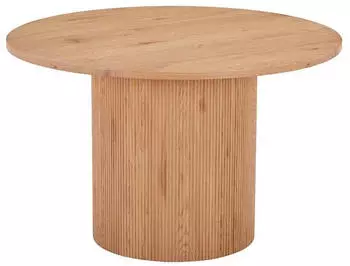 ebuy24 Boavista Esstisch rund Holzoptik Braun Eiche &Oslash;120cm (DROP BOAVISTA)