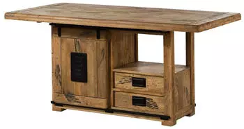 Massivmoebel24 Railway Esstisch Mangoholz 160x80x76cm natur lackiert (09-330-772-0113)