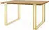 WFL GROUP Stella Esstisch ausziehbar Loft-Stil Lancelot Eiche, goldene Metallbeine 120-220cm