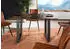 Massivmoebel24 Swiss Edge Esstisch Akazie lackiert grau 160x90cm U-Beine anthrazit matt (09-106-825-6117)