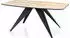 WFL GROUP Foster Esstisch ausziehbar 160–200cm, Craft Eiche, schwarze Metallbeine