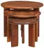 vidaXL Nesting-Couchtische 3er-Set Mangoholz massiv Honigbraun