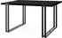WFL GROUP Marco Esstisch ausziehbar Loft-Stil schwarze Metallbeine 140–240cm