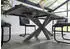 Massivmoebel24 Freeform 5 Baumkantentisch Mango 220x100cm grau / Kreuzgestell silber (09-112-844-2925)
