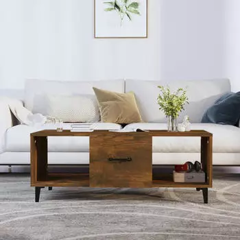 vidaXL Couchtisch R&auml;uchereiche 102x50x40cm Holzwerkstoff (817528)