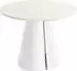 WFL GROUP Lamio Esstisch rund ausziehbar 120–200cm Beige Cashmere weiße Metallbeine (48780691-04)