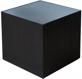 Svita EVA Beistelltisch Paulownia Holz 50x50cm Schwarz (97392)