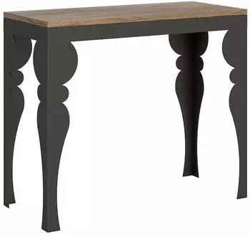 Itamoby Paxon Small Evolution Ausziehbarer Konsolentisch 90x40/196cm, Eiche/Anthrazit (VE196COPXNEVO-QN-AN)