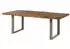Massivmoebel24 Freeform 5 Baumkantentisch Sheesham 240x100x77cm, U-Beine silber (09-114-834-5906)