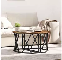 vidaXL Couchtisch Ger&auml;ucherte Eiche 80 x 80 x 42 cm