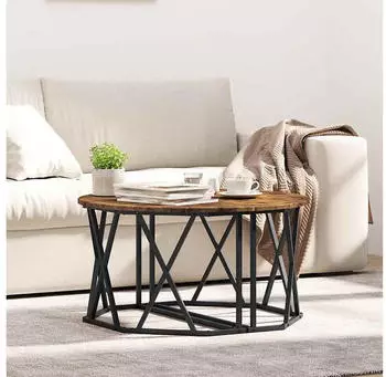 vidaXL Couchtisch Ger&auml;ucherte Eiche 80x80x42cm