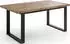 WFL GROUP Valentino Esstisch ausziehbar 160–200cm Loft-Stil, Lancelot Eiche, schwarze Metallbeine