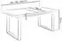 WFL GROUP Valentino Esstisch ausziehbar 160–200cm Loft-Stil, Lancelot Eiche, schwarze Metallbeine