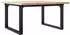 vidaXL Couchtisch O-Gestell 90x90x45,5cm Massivholz Kiefer & Stahl (3282731)