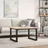 vidaXL Couchtisch O-Gestell 90x90x45,5cm Massivholz Kiefer & Stahl (3282731)