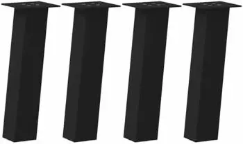 vidaXL Couchtischbeine 4 Stk. Schwarz 30cm Stahl (4012496)
