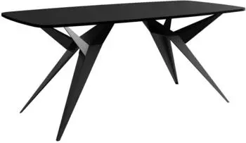 Mirjan24 Axis Ausziehbarer Esstisch Oval, Stahl, Schwarz, 160-236x90x76cm