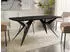 Mirjan24 Axis Ausziehbarer Esstisch Oval, Stahl, Schwarz, 160-236x90x76cm