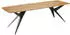 Mirjan24 Axis Ausziehbarer Esstisch Oval, Stahl, Schwarz, 160-236x90x76cm