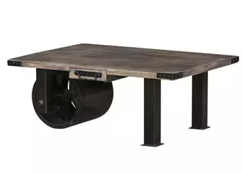 Massivmoebel24 Railway #205 Couchtisch Mango 110x80x43cm grau lackiert (09-200-772-1006)