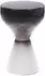 Beliani Tibito Beistelltisch Metall schwarz-weiß rund 30cm Pilzform (Tibito)