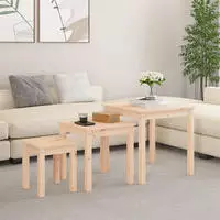Vidaxl - Satztische 3 Stk. Massivholz Kiefer