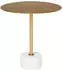 House Nordic Lecco Beistelltisch Marmor Platte, Messing Gestell, rund (Lecco)