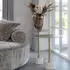 House Nordic Lecco Beistelltisch Marmor Platte, Messing Gestell, rund (Lecco)
