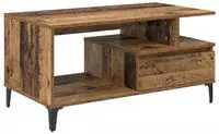 vidaXL Couchtisch mit Schubladen Altholz 90 x 49 x 45 cm Holzwerkstoff