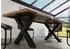 Massivmoebel24 Freeform 5 Baumkantentisch Sheesham 180x90x77cm natur sandgestrahlt, X-Beine anthrazit matt (09-108-834-3213)