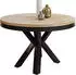 WFL GROUP Clara Esstisch rund ausziehbar Loft-Stil Sonoma Eiche 120–200cm