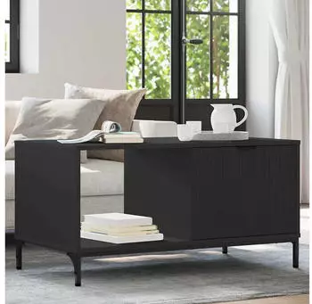 vidaXL Couchtisch Schwarz Eichen-Optik 90x49x46cm Holzwerkstoff (883445)