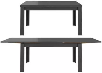 M&auml;usbacher Monzi Esstisch ausziehbar auf Rollen, Holzwerkstoff, graphit, 180&ndash;280cm