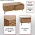 MCW MCW-M49 Couchtisch 2 Schubladen MDF/Metall 110x46x55cm Walnuss-Optik (93448)