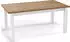 WFL GROUP Molly Esstisch ausziehbar Wotan Eiche, weiße Holzbeine, 160–200x80cm