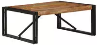 vidaXL Couchtisch Mehrfarbig 80x80x35 cm Altholz Massivholz