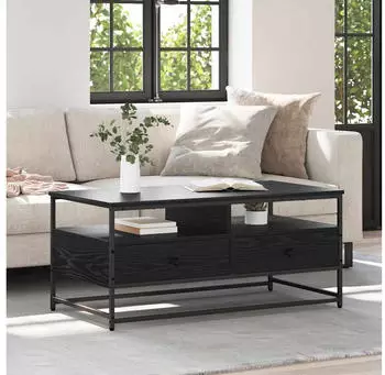 vidaXL Couchtisch Schwarz Eichen-Optik 100x51x45cm Holzwerkstoff (882766)