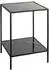 HAKU Beistelltisch Metall, Marmoroptik, schwarz, 40x60x40cm (59548)
